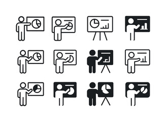 Visual Aid Emblem Set. Using visual aids. Icon set. Set Logo of