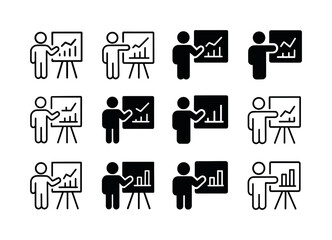 Visual Aid Emblem Set. Using visual aids. Icon set. Set Logo of