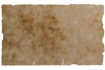 old paper with uneven, torn edges and visible brown stains across its beige-brown surface, creating a weathered, antique background