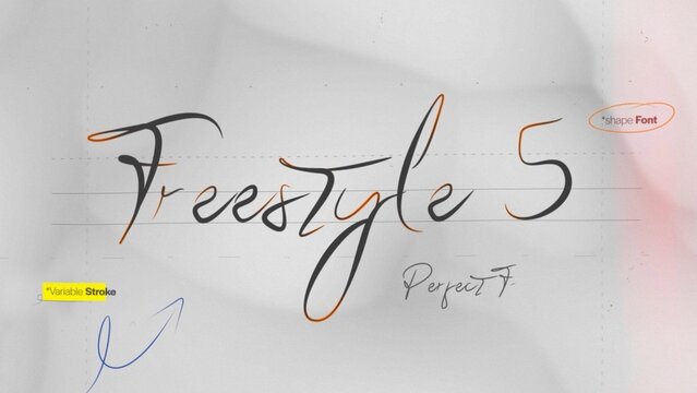 Freestyle Write On Text Effect 5 - Scribble Doodle Title Animation Tool | Perfect Freehand Vector Calligraphy Handwriting