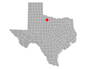 Karte von Baylor in Texas