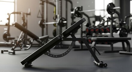 Gym bench workout equipment fitness center weightlifting training exercise strength bodybuilding indoor