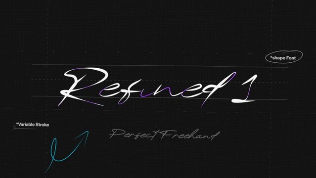 Refined Write On Text Effect 1 - Scribble Doodle Title Animation Tool | Perfect Freehand Vector Calligraphy Handwriting