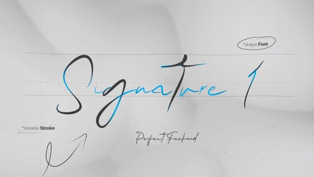 Signature Write On Text Effect 1 - Scribble Doodle Title Animation Tool | Perfect Freehand Vector Calligraphy Handwriting
