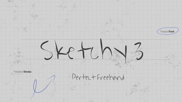 Sketch Write On Text Effect 3 - Scribble Doodle Title Animation Tool | Perfect Freehand Vector Comic Handwriting