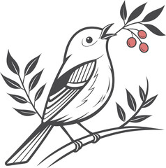 Fototapeta premium vector illustration of a bird