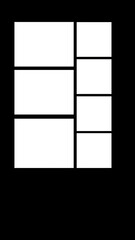 Visual grid layout with white rectangles against a black background