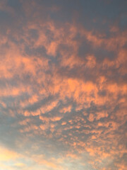 Vibrant Pink and Orange Sunset Cloud Formation