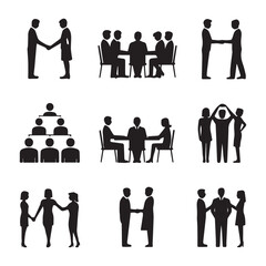 PrHandshake, Negotiation, and Communication Graphic Collectionint