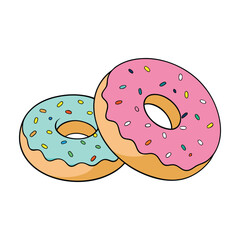 Freshly baked donuts with fluffy centers and golden edges, topped with glossy glaze, colorful sprinkles, and sweet fillings&mdash;perfect for a joyful, indulgent treat.
