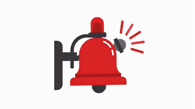 Red ringing alarm bell illustration signaling an important notification or critical alert system