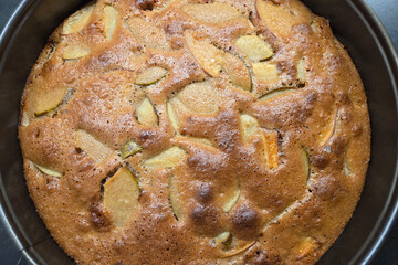 Freshly Baked Homemade Apple Cake Dessert for Autumn Celebrations