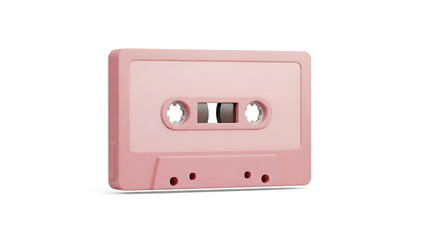 Obraz premium Vintage magnetic audio cassette tape and old tape measure isolated on a white background