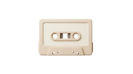 Obraz premium Old electrical outlet isolated on white background with a retro audio cassette tape object