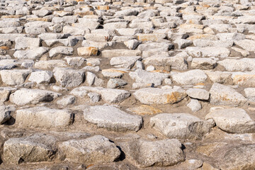 石積みの段々の背景