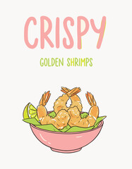 Seafood restaurant artwork. Seafood club. Shrimp, red king crab, squid, fish, lobster, and oyster,  artwork for t shirt print, poster, sticker and other uses. Food love club art. Delicious seafood.