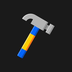Hammer Icon Illustration On Isolated Background.