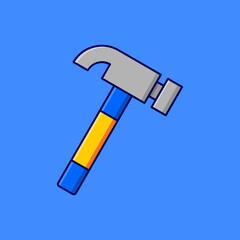 Hammer Icon Illustration On Isolated Background.