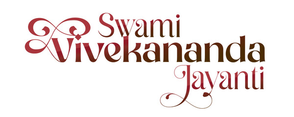 Typography Design of Swami Vivekananda Jayanti 