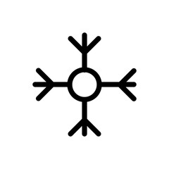 Modern Rounded Snowflake Icon