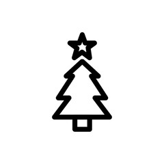 Christmas Tree with Star Topper Icon