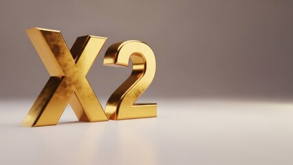 Golden X2 Double Your Success with Premium Finance  Luxury Wealth Concept.