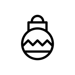 Christmas Bauble Ornament with Zigzag Pattern Icon