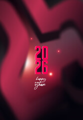 New year 2026, typography 2026, Celebrating new year theme