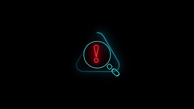 Problem icon animation. Problem identification, critical, urgent and important issue warning symbol.