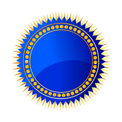 Blue and white badge or label.
Blue and Golden color label icon on transparent/PNG background.
Graphic Elements.