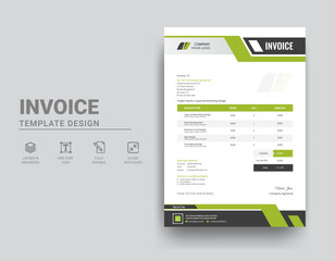 Modern business invoice bill template Premium Vector