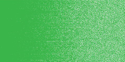 green gradient grunge wavy sand grain background. Stippling curved gradient wave texture. Black dots, speckles, particles or granules. vector
