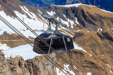 Cable car to the summit of the Schilthorn in Bernese Oberland, Switzerland © olyasolodenko