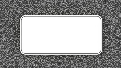 Abstract technology background with blank white frame for text or logo.