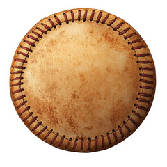 Baseball with Stitched Leather Cover in Vintage Style with Warm Lighting on White Background for Sports isolated on transparent background