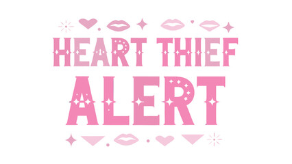 Vibrant pink typography with colorful gradient sparkles and text on white background