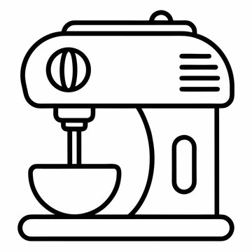 
This is an outline icon of an electric hand mixer
