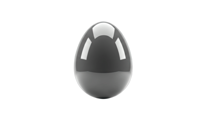 Glossy Egg on White Background
