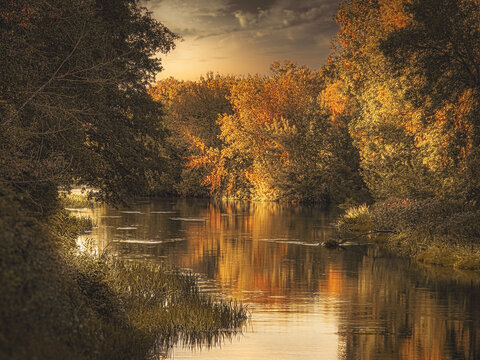 The small Grabia River in central Poland.