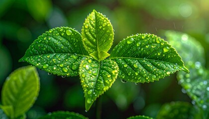 close up of green leaves
