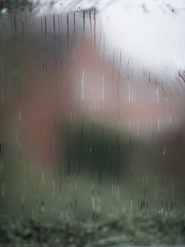 rain and condensation on the window