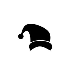 black Santa hat. Black New Year's hat