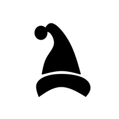 black Santa hat. Black New Year's hat