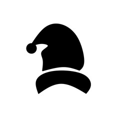 black Santa hat. Black New Year's hat