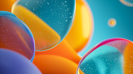 透明球体があるアブストラクトグラフィック素材