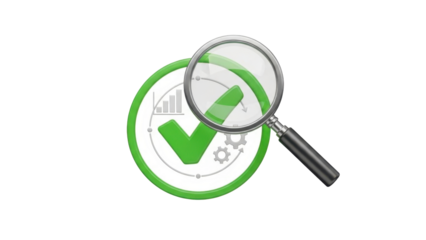 3D Quality Assurance Check Icon, Testing and Review, isolated on white background