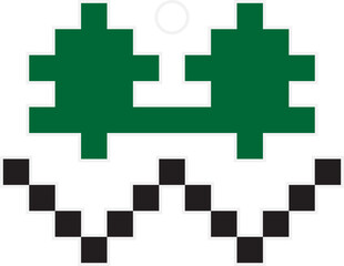 Obraz premium 트리모양의 픽셀아트