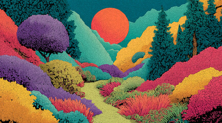 自然をテーマにしたアブストラクトアート