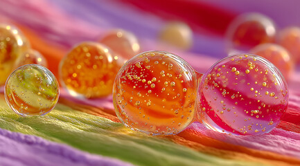 透明球体があるアブストラクトグラフィック素材