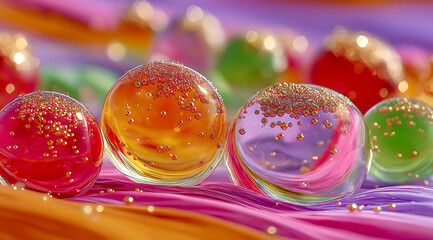 透明球体があるアブストラクトグラフィック素材